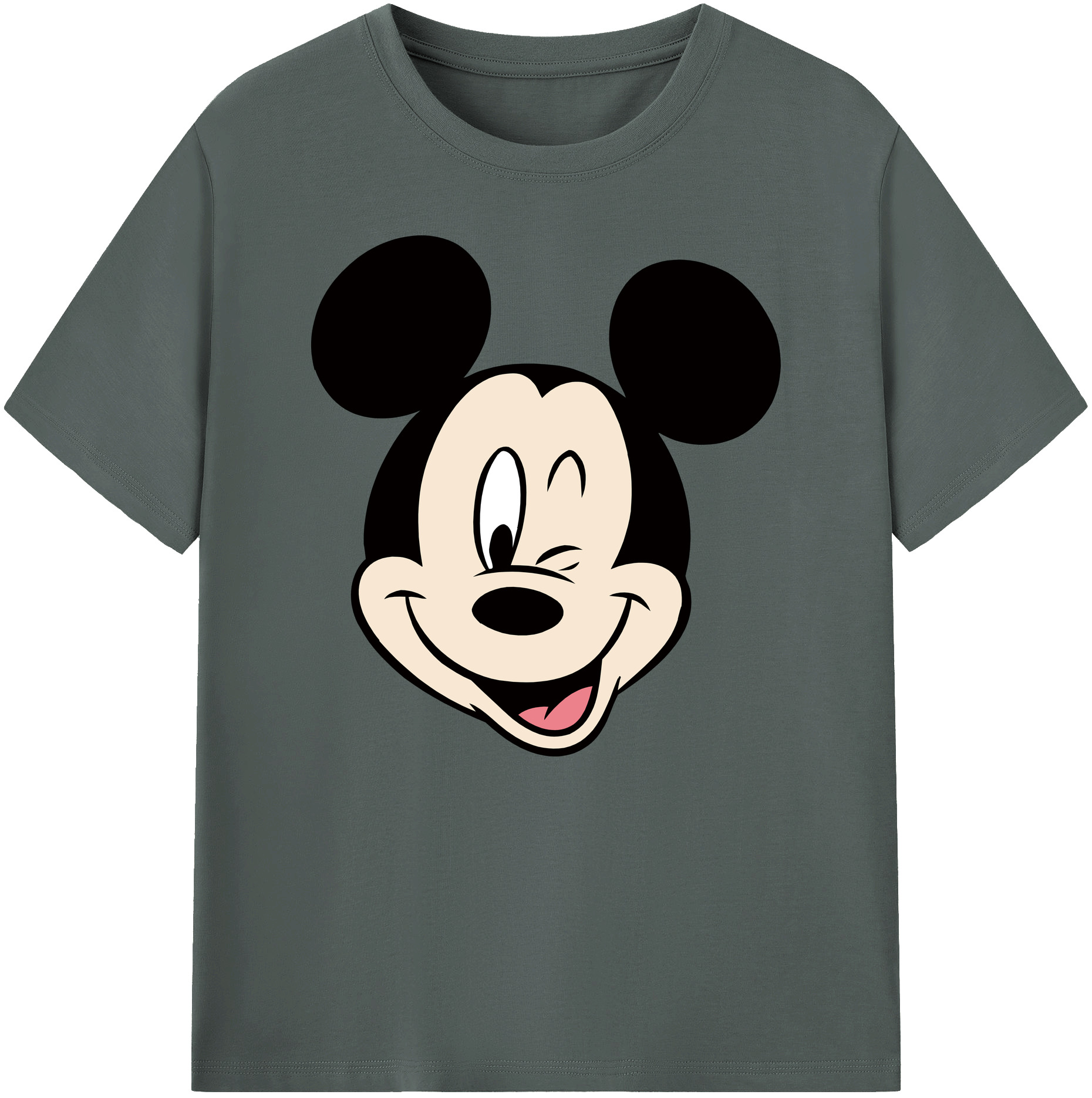 ミッキーマウス Mickey Mouse 綿100％ メンズ半袖Tシャツ｜肌触りやわらか＆通気性